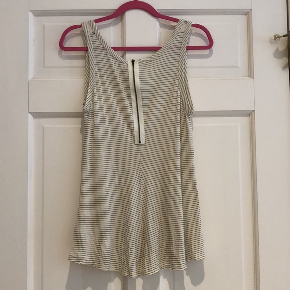 Charlotte Russe Oatmeal Floral and Stripe Tank Top - Picture 2 of 7